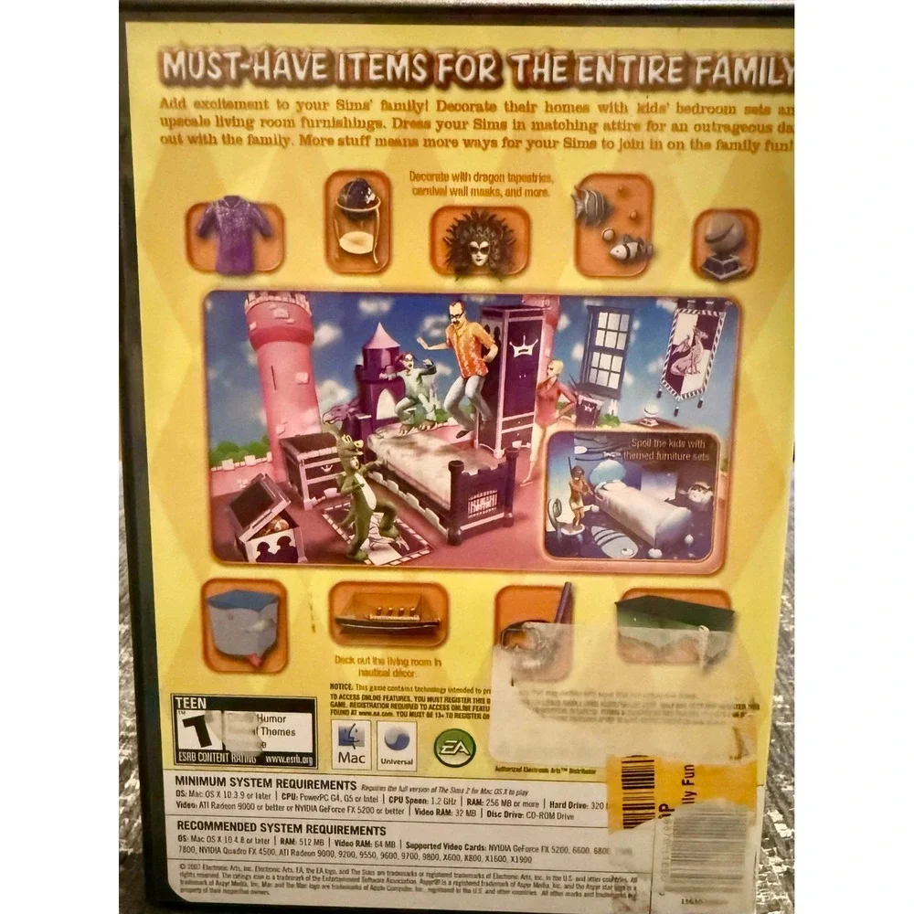 The Sims 2 Family Fun Stuff Mac OS X Expansion Pack CD-ROM 2007